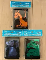 3 Set Charizard & Venusaur & Blastoise Premium sleeves 64pcs Pokemon Japanese