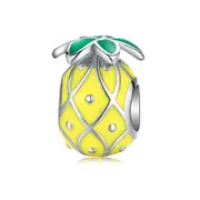 Pineapple Beads for Women Jewelry Silver plating Charm Fit Bracelet Bangle