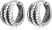 [KATHLU] Small Hoop Earrings for Women Men Sterling Silver Hoops Huggie Sleeper Piercing Earrings Ear Cuff Tiny Hoop Earring for Women Men