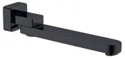 Nero BIANCA BATH SPOUT ONLY 253mm 150-500kPa Brass, Swivel Design MATTE BLACK