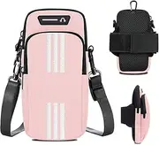 Phone Holder for Running Armband Cell Phone Crossbody Bags for Women Kids Key Arm Bag Band (Pink, 10 * 18 * 4CM)