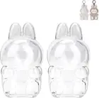 2PCS Clear Protective Case Dustproof Acrylic Cover for Labubu Mini Collectible