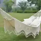 Maximum 300kg Hammock Large Bohemia Tassel Hammock Swing Net Chair Out/Indoor