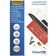 Fellowes Laminating Pouch Gloss 175 Micron 65x95mm Clear Pack 100