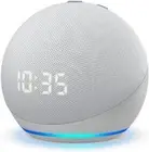 Echo Dot (4Th Gen) | Smart Speaker with Clock and Alexa | Glacier White