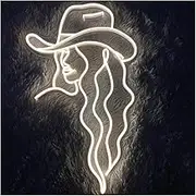 Sign Lamp Cowgirl Neon Sign Cowboy Woman LED Light Dimmable USB Powered for Bedroom Party Bar Wedding Birthday Wall Decoration 45cmx27.7cm