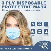 3000 PCs 3 Layer Protection Disposable Face Masks Wholesale & Bulk-buy Order