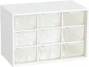 Desktop Organizer 9 Drawers Multifunctional Easy to Clean Desk Storage Box for Jewelry Makeup Office School Home