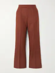 [Victoria Beckham] Victoria Beckham - Twill Flared Pants - Brown - UK 12 UK 12 Brown