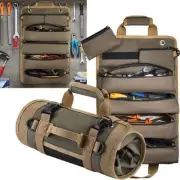 Roll Up Tool Bag Tool Roll Up Bag with 3 Detachable Pouches Roll Tool Organizer
