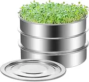 AwObEpl Sprouts Growing Kit Stainless Steel Sprouting Kit Stackable Seed Sprouting Tray for Beans Peas