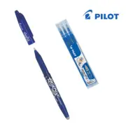 PILOT FriXion© GEL BLUE INK ROLLER PEN MED TIP & BONUS 3 INK REFILL CARTRIDGES