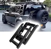 Land Rover Defender Side Step | Heavy Duty Black Folding Climbing Ladder | Heavy Duty Aluminum Offroad Camping & Adventure | Fits Defender 90/110/130 2020-2025 | Easy Bolt-On Installation