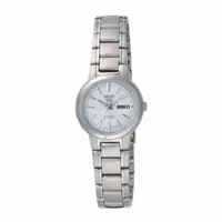 在飛比找momo購物網優惠-【SEIKO 精工】時尚奢華5號機械腕錶-銀X白(SYME3