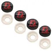 4 Black Custom License Plate Frame Screw Snap Caps Covers US POW*MIA Logo Red