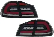 Car Rear Lights Compatible For Honda Civic 8th Gen FD1 FD2 FD3 Type-R 2005-2012 Accessory Upgrade Led Running Lamp DRL Turn Signal Assembly(Black Red)