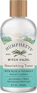 Humphreys Nourish Witch Hazel + Aloe Alcohol-Free Toner, Clear, 8 Oz