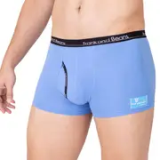 Mens Boxer Briefs Cotton Trunks Blue Underwear - Frank and Beans