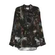 [Magliano] Magliano Wig Print Shirt S BROWN