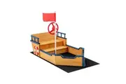 Childrens Boat Sand Pit Box Outdoor Playset Sandpit Sandbox Garden Backyard Play Game Toy Outside Activity Centre Playground
