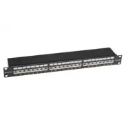 Shielded 24-port Cat6a Patch Panel, 10Gbit, 110 Type, 568A/B 675-24C6AS
