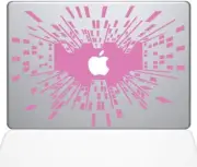The Decal Guru Looking Up in The Big City Decal Vinyl Sticker, 12" MacBook, Pink
