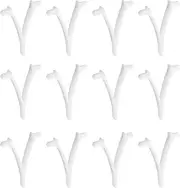 LT Easiyl 12pcs Pool Butterfly Clip V Clip Pool Attachment Clip for Skimmer Net Leaf Rake Brush Pool Supply Vacuum Head White Resin 5.3x4cm