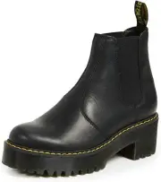 Dr. Martens Women's Rometty Fashion Boot 7, Black Burnished Wyoming