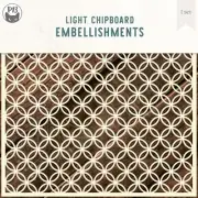 P13 Light Chipboard Decoration Base 6"X6"-Circle Link Background Large - 2 Pack