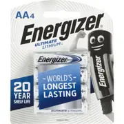 Energizer Ultimate Lithium Aa Battery 4 Pack