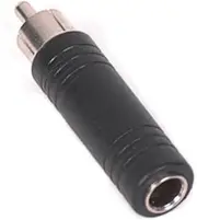 MONO 6.35mm 1/4" FEMALE to MONO RCA MALE - Audio Adapter