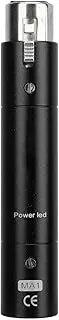 In-Line Microphone Preamp, Dynamic Active Inline Mic Booster Preamplifier, 28dB High Gain Lossless Amplifier for Studio Recording, Broadcasting, Live Streaming (Black)