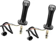Rynplex 2Pcs 3 Button Excavator Joystick Handles Replacement Excavator Joystick Lever with 6 Pins L+R Durable Aluminum Alloy Handle Compatible, for DH DX150 225 300 370-9C Excavator Joystick