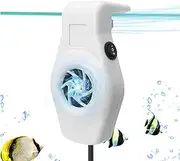 Aquarium Cooling Fan - Quiet Aquarium Fan USB Anti Rust Fish Tank Cooler,Cooling Fan Aquarium Accessories Anti Fade with Clip for Homes Freshwater Reptiles Saltwater Borato