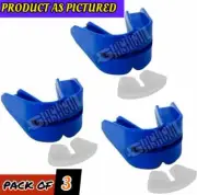 3PCS DOUBLE Mouth Guard Gum Shield Teeth Protector Boil Bit Football, Boxing,