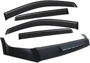 Window Visor Wind for Ford Ranger T9 2023 2024 Wildtrak XLT XL Next Gen Bonnet Protector Bonnet Guard Trim +Window Visor Weathershield
