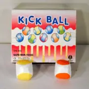 12 VINYL KICK BALLS classic foot sacks games sports toy play ball kicking game