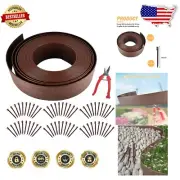 Customizable 120ft Garden Border Edging Set - 60 Spikes & Pruning Shear Included