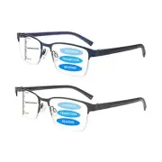 Progressive Multifocal Reading Glasses Men Blue Light Mix Color C1 1.0 x