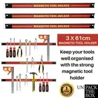 Magnetic Tool Holder Wall Mounted Storage Organiser Garage Workshop 3 x 61cm