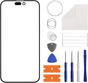 Duotipa [NEW Front Glass Panel Replacement for iPhone 15 Pro Max-6.7inch, Front Glass Screen Replacement with OCA Repair Tools Kit-No LCD Screen and Touch Digitizer