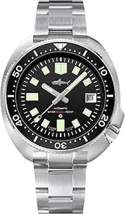 [TACTICAL FROG] Heimdallr 44mm Stainless Steel Mens Automatic Watch, Sapphire Crystal NH35A Movement Dive Watch, Super-Luminova C3, 200 Meter Water Resistant
