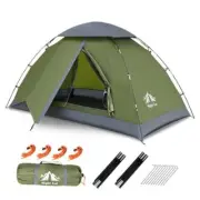 Upgraded Backpacking Tents 1 2 Persons Tent-1 Person(7x3.8x3.8ft) Army Green
