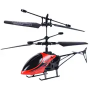 RC Helicopter USB Charging Remote Control Aircraft Kids Flying Toy - Red