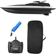 Kisangel 1 Set Remote Controlling Racing Boat for High Speed Electric Boat Plaything for Water Parks Beaches and Pools with Portable Storage Handbag