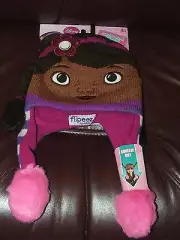 Doc McStuffins Kids Flipeez Action Knit Hat Squeeze And Flip Up BY DISNEYAGES 4+