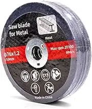 Generic 1/10PCS 76mm Metal Cutting Discs High Hardness Electric Cutting Disc Wear Resistance Sanding Cutting Discs Angle Grinder Accessories