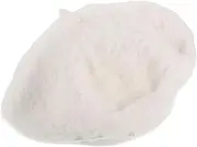 [JEWEDECO] Fashionable Beret for Women Girls Bow Beret Cap Warm Plush Imitation Wool Stylish Hat White