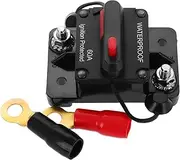 TOKIDNY Car Rv Marine Boat Dc Trolling Motor Audio Circuit Breaker 60a Fuse Holder Solar Disconnect Switch Box Resettable Switch