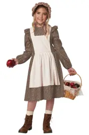 Brown Frontier Settler Girls Costume